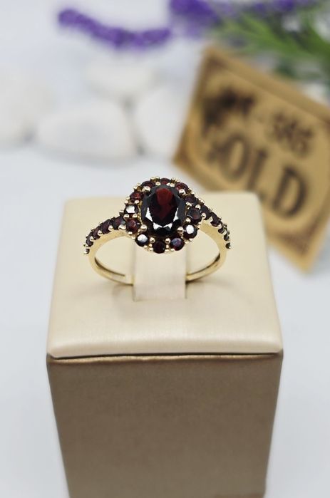 Złoty pierścionek próba 585 14k