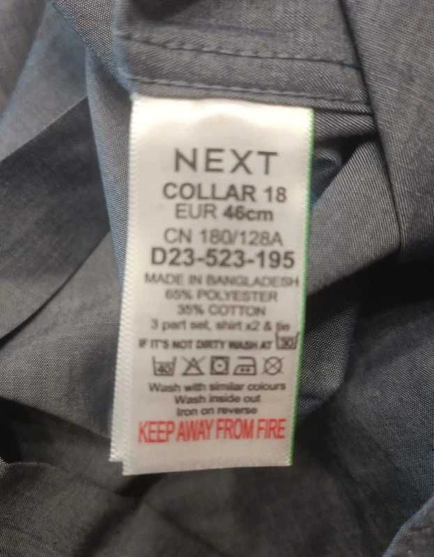 Next tailoring slim fit koszula męska gładka  3XL