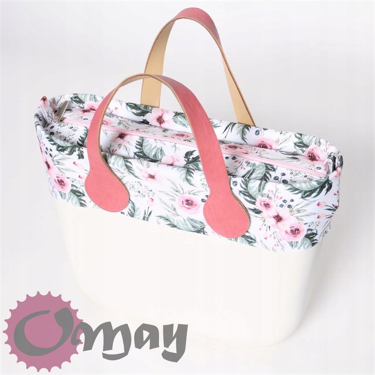 organizer OBAG MINI +OPASKA róże różany ogród 2 kieszenie wkład OMAY