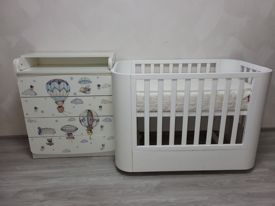 Дитяче ліжечко Маматато  та комод пеленатор Верес