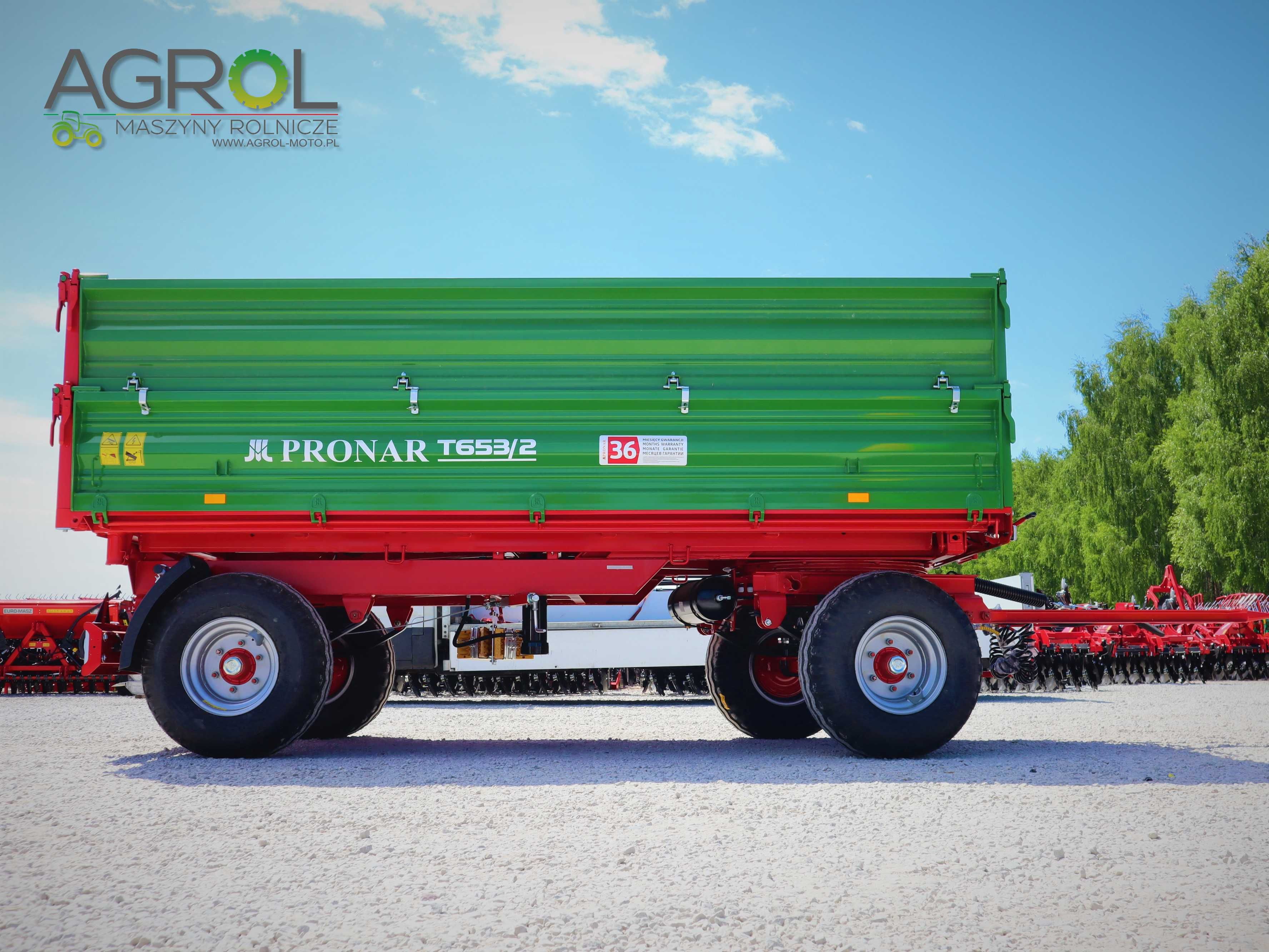Przyczepa Pronar dwu osiowa T653/2 6t PT606 PT608 jedno osiowa tandem