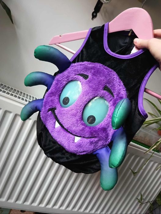 Strój karnawałowy, przebranie halloween, kostium pająka, pająk 74/80