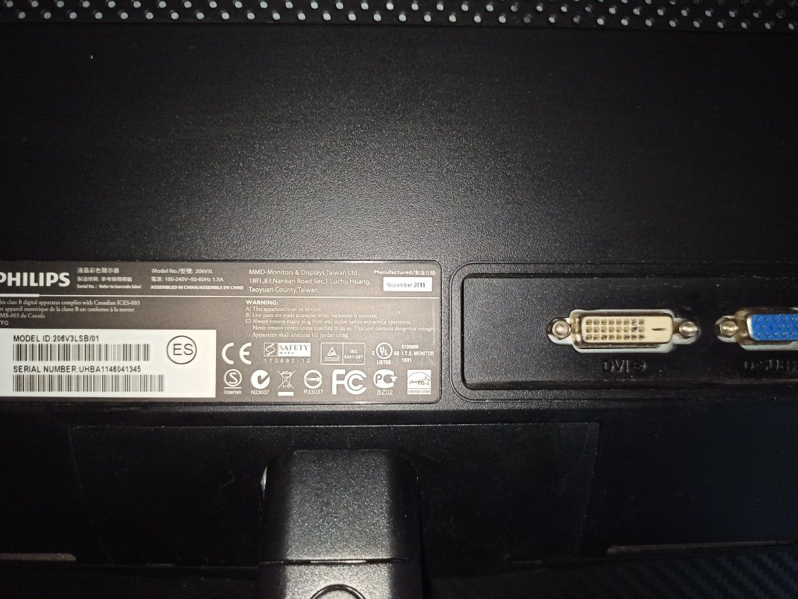 Монитор philips 206v3l