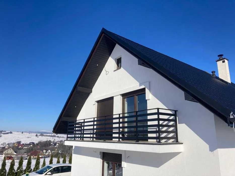 klasyczna balustrada aluminiowa malowana proszkowo, barierka