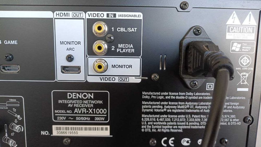Ресивер DENON AVR-X1000 комплект акустики
