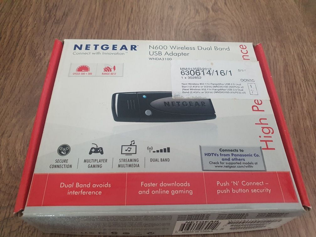 Adapter WiFi- USB - Netgear N600 - Dual Band (2.4 i 5GHz)