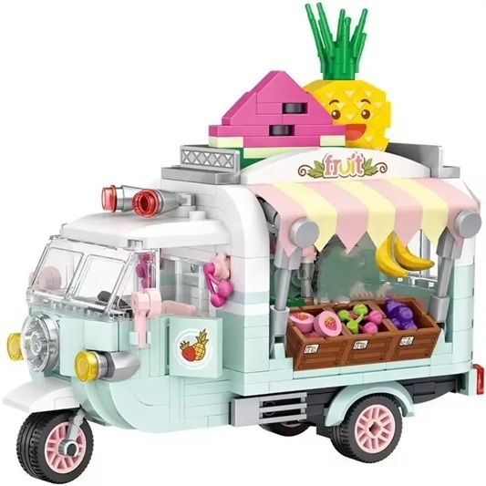Furgonetka Food Truck z owocami  Mini Klocki