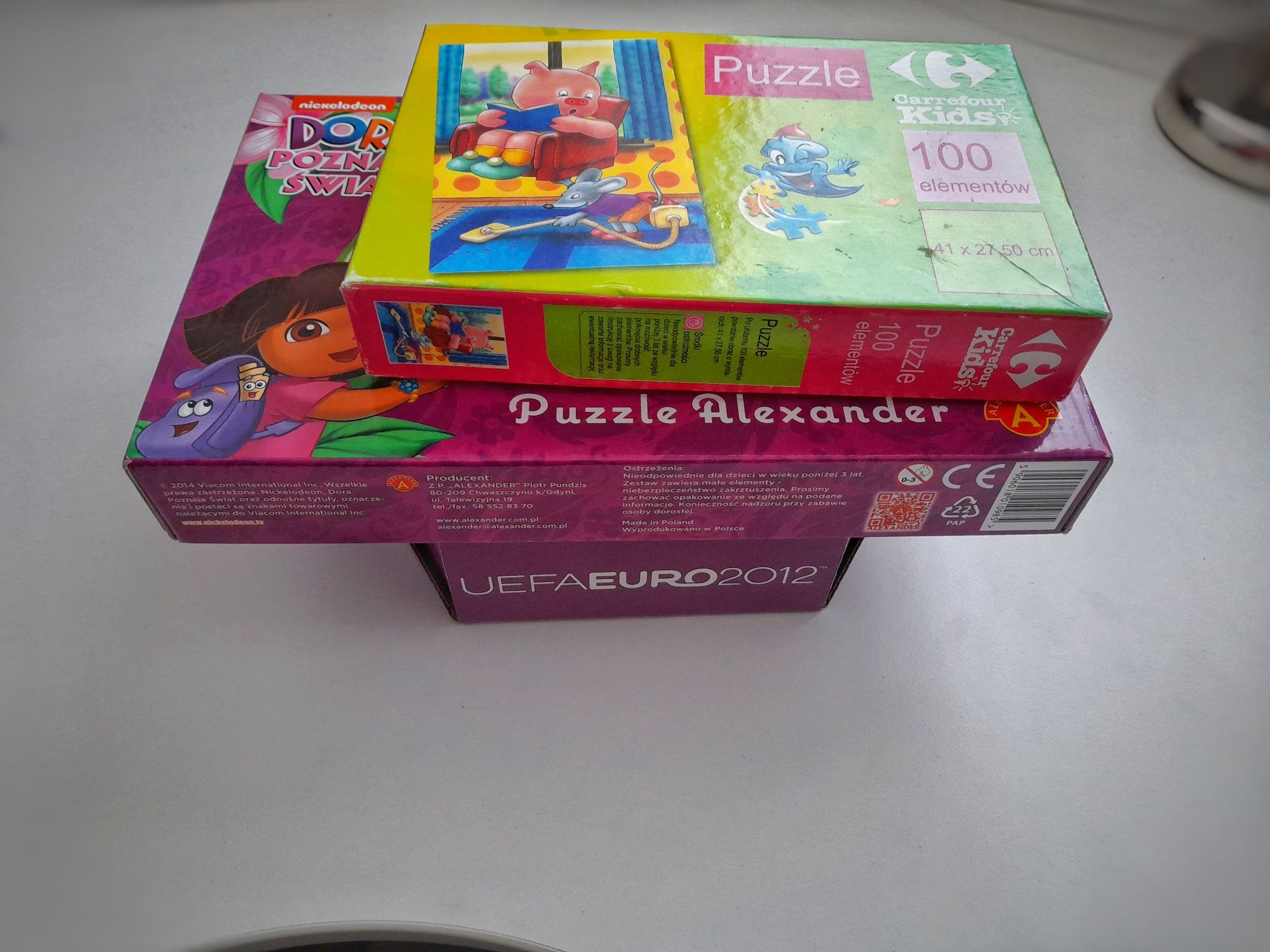 Puzzle dla dzieci 3 pudełka JAK NOWE