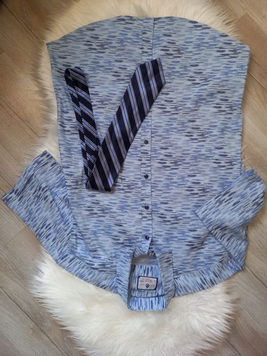 Koszula niebieska Big Paris roz XL 43 , 44 krótki rękaw