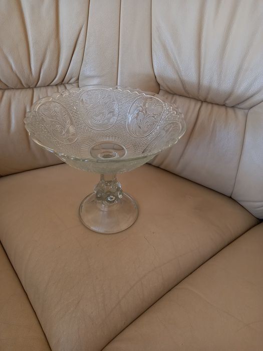 Piękna Duża Patera Owocarka na stopie "Medaliony" HSG Ząbkowice NOWA