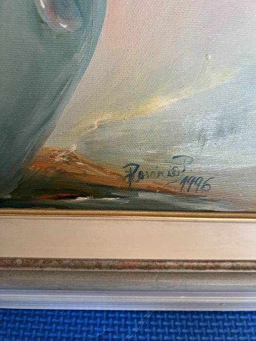 Quadro pintado a mao 52x63 cm