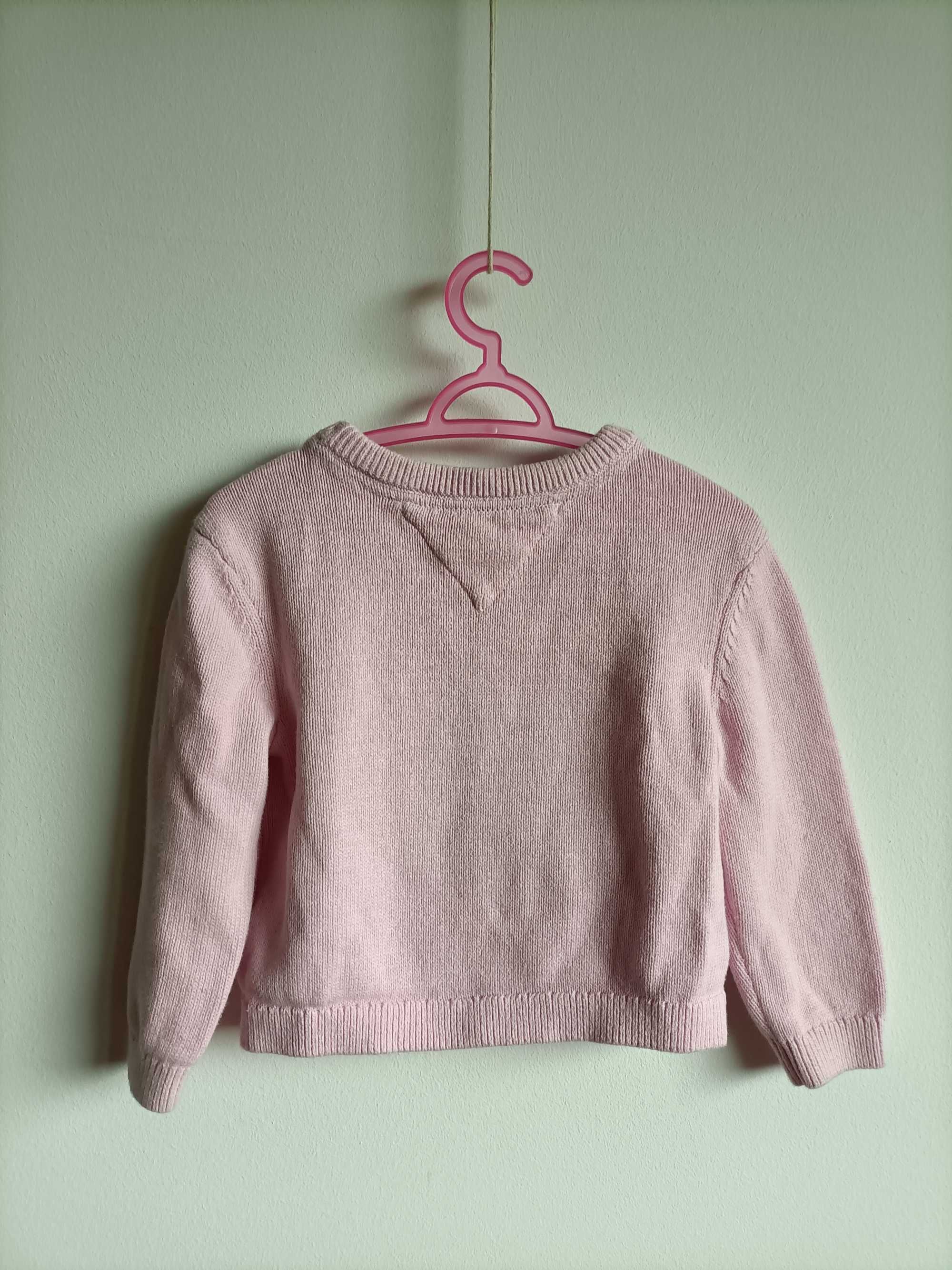 Sweterek Tommy Hilfiger 2-3lata dla dziewczynki 98cm różowy