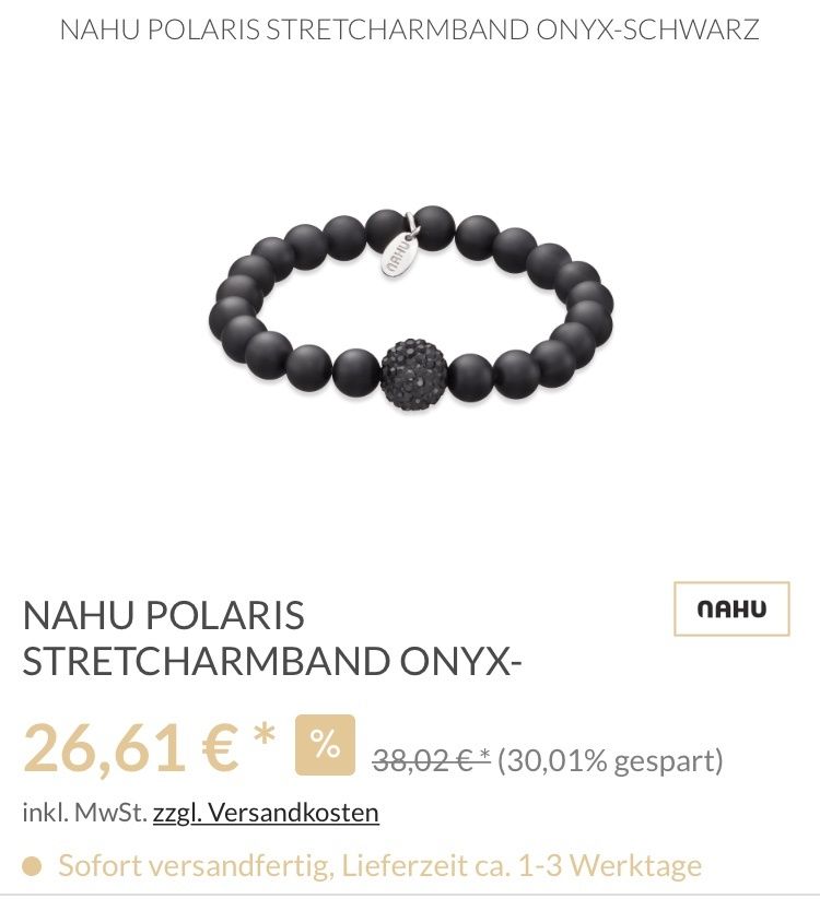 Браслет Nahu(Thomas Sabo) цирконій, онікс, талисман