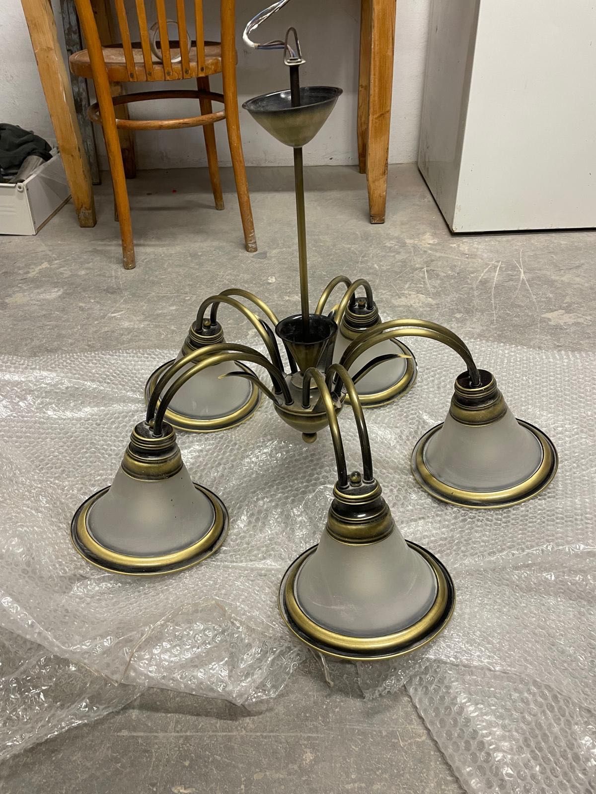 Lampa mosiężna 5 punktowa
