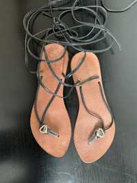 Sandały VENEZIA skórzane JAK NOWE sandałki rzymianki wiązane piękne