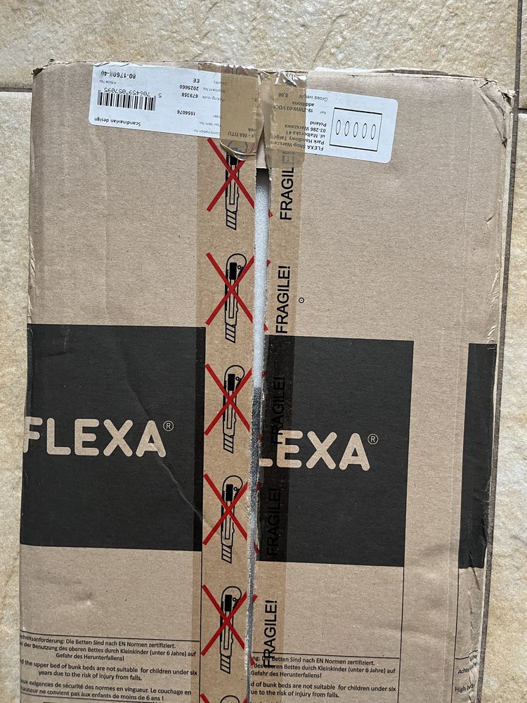 Flexa nowa poręcz zabezpieczająca do łóżka piętrowego 119x25cm biała