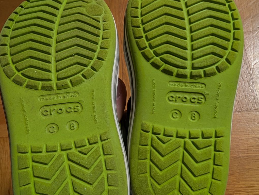 Crocs C8 zielono-szare