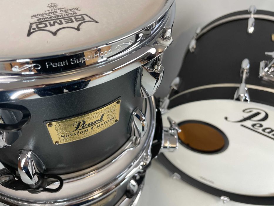 Pearl Session Custom All Maple SRX Black 20"/10"/12"/14" Perkusja
