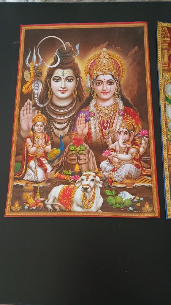 Мурти Шива Рама Ганеша Хануман Кришна Парвати плакат