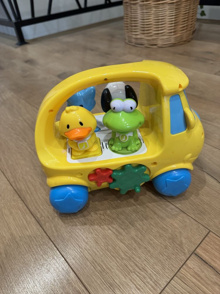 Zabawka dziecięca autobus ze zwierzątkami grający interaktywny Smiki