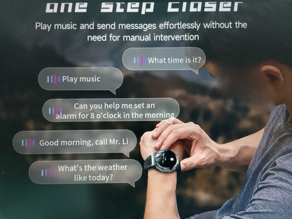 Piękny nowy smartwatch bateria 800 mAh obudowa stop branzoleta srebrny