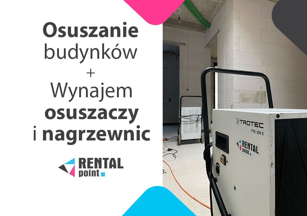 WYNAJEM Osuszaczy, Nagrzewnic, Klimatyzatorów, OSUSZANIE budynków