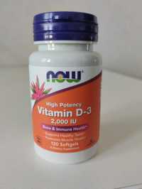 NOW Foods, витамин D3,  (2000 МЕ), 120 капсул