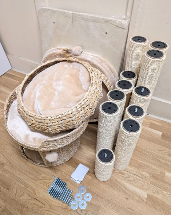 Natural Home IV Drapak dla Kota Beżowy 60x57x192cm WIELKI BARDZO DUŻY