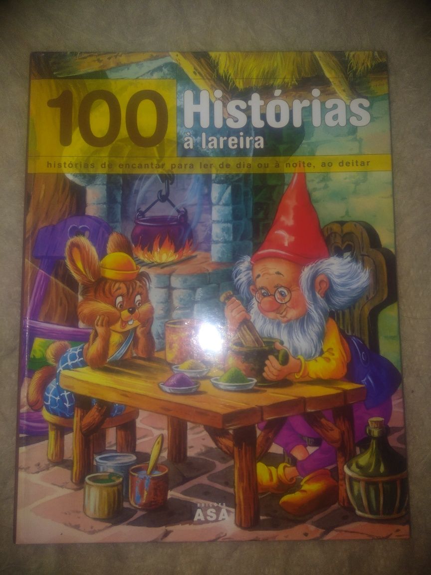 Livro 100 de histórias a lareira infantil