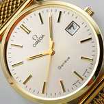 OMEGA GENEVE zegarek męski LITE ZŁOTO 14K / 585 vintage 1974 cal.1030
