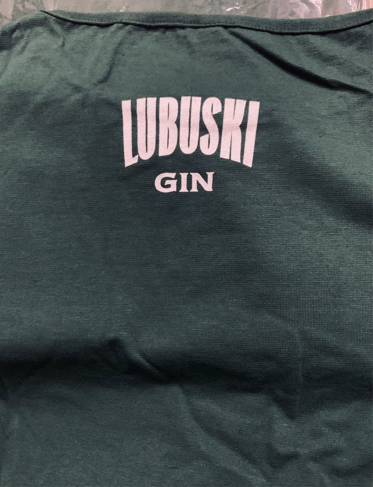 T-shirt gastronomi, koszulka, r. 38 / M, butelkowa zieleń Lubuski Gin