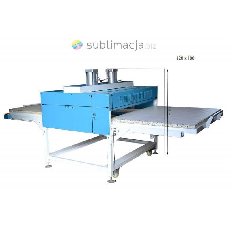 Prasa do sublimacji wielkoformatowa dwa stoły 120x100 termotransferowa