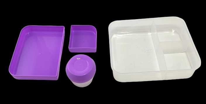 Lunchbox Jax w kolorze fioletowym - 4 częściowy.
