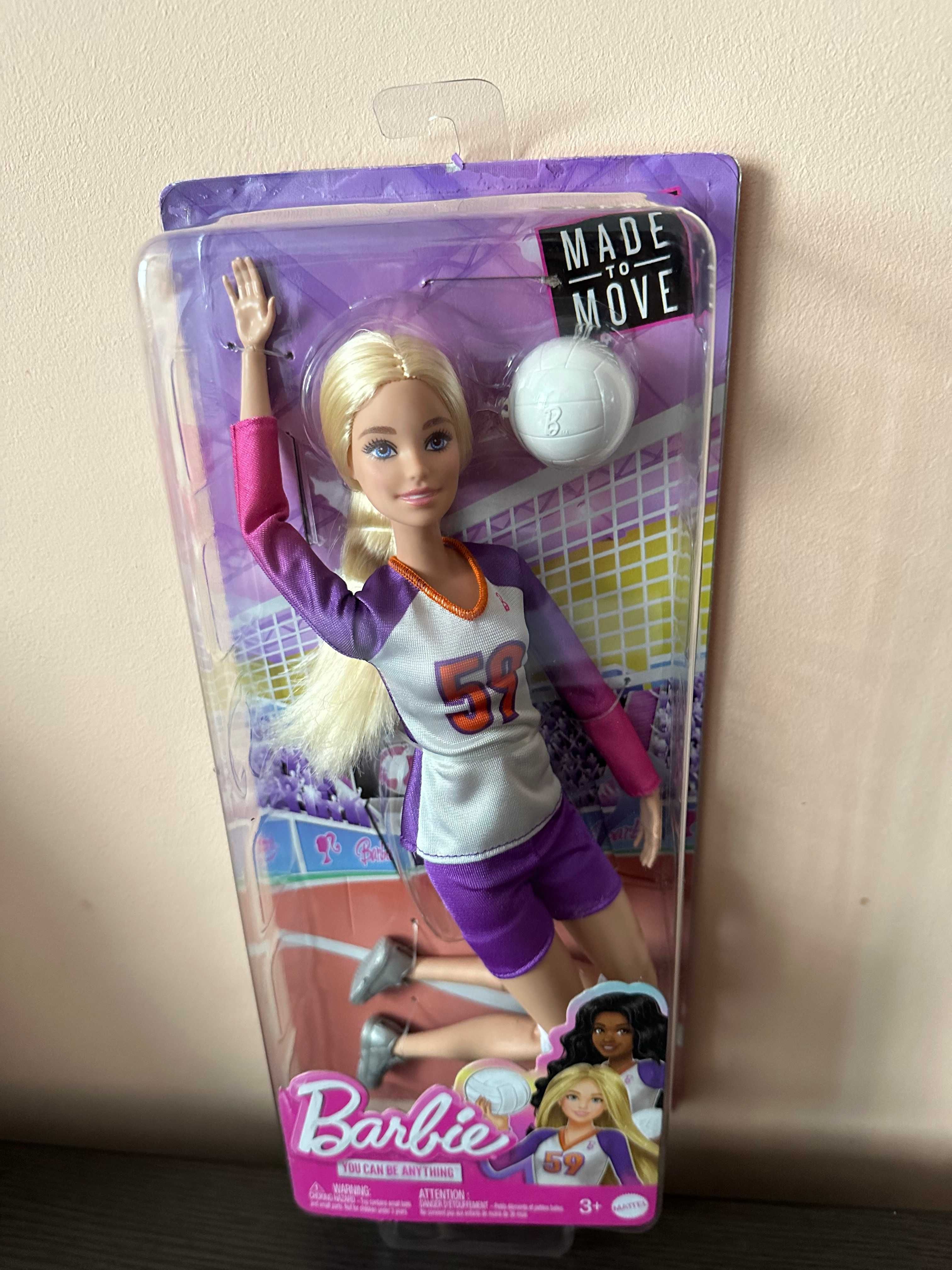 Barbie siatkarka made to move m2m HKT72 Nowa lalka Mattel