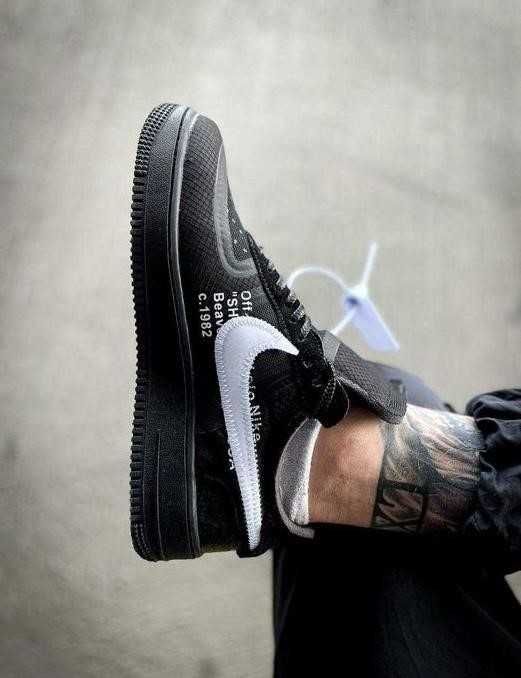 Мужские кроссовки Off-White x Nike Air Force 1 Black 41-45 найк!