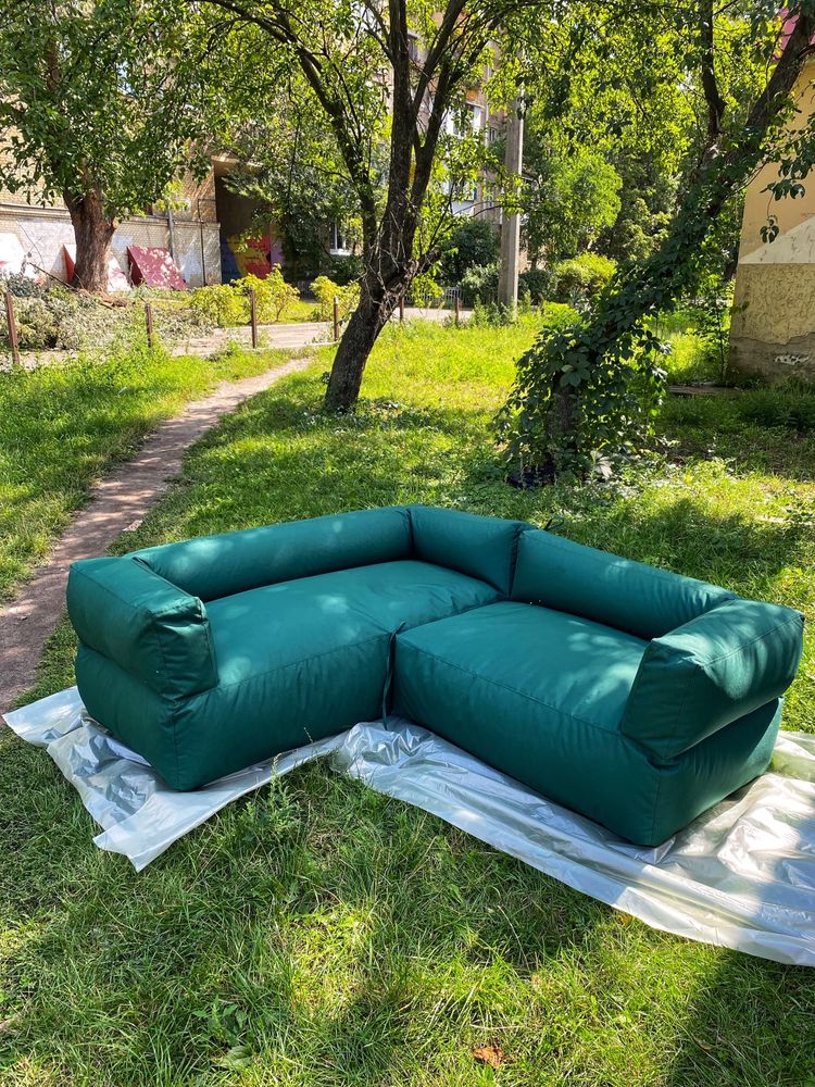 Безкаркасний кутовий диван, бескаркасный, пуф, кресло мешок, мебель