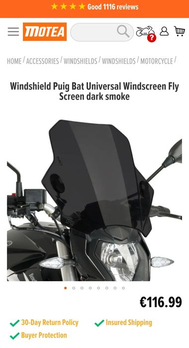 Viseira Windshield PUIG BAT Universal