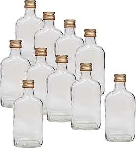 Butelka piersiówka szklana - 100ml - 80 szt. + zakrętki