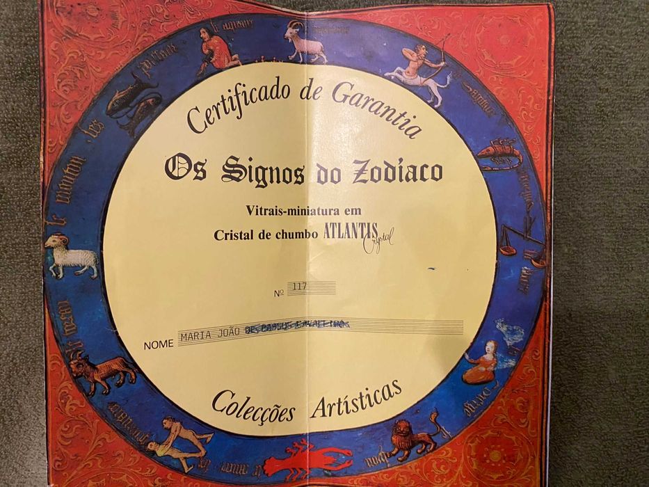 Vitrais miniatura- signos do zodíaco