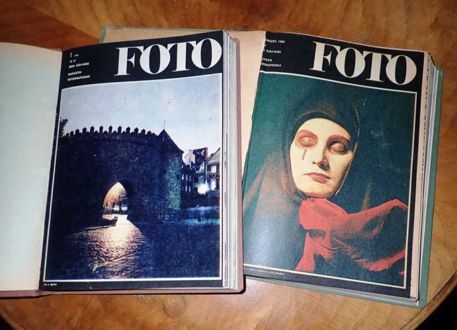 Kolekcjonerskie roczniki miesięcznika FOTO z lat 70-80, oprawione