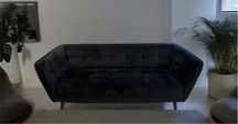 Sofa czarna na nożkach