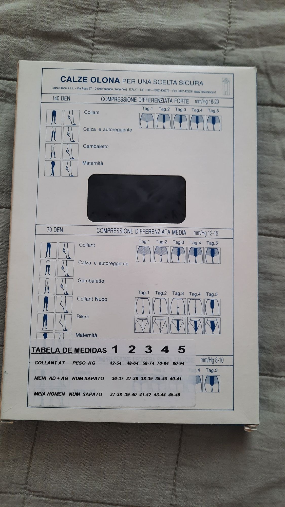 Collants de descanso Sicura compressão média tamanho 1 pretas