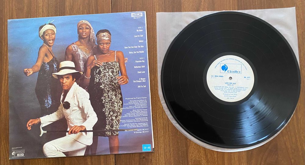 Disco de vinil: Boney M - Love for Sale, editado em 1977