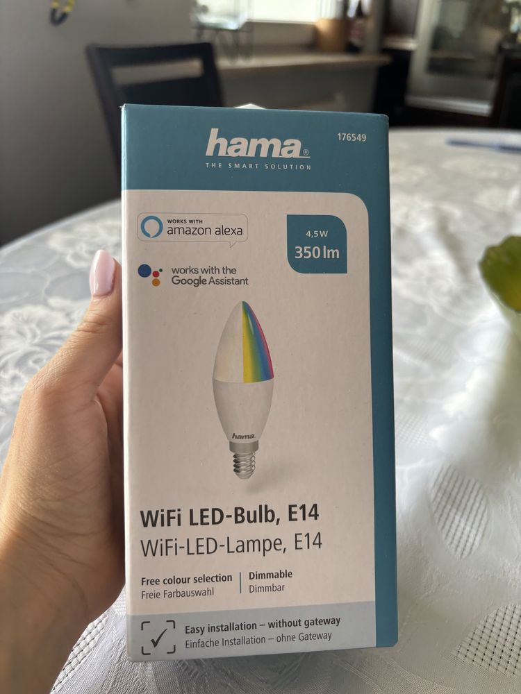 Hama żarowka kolorowa led wifi e14