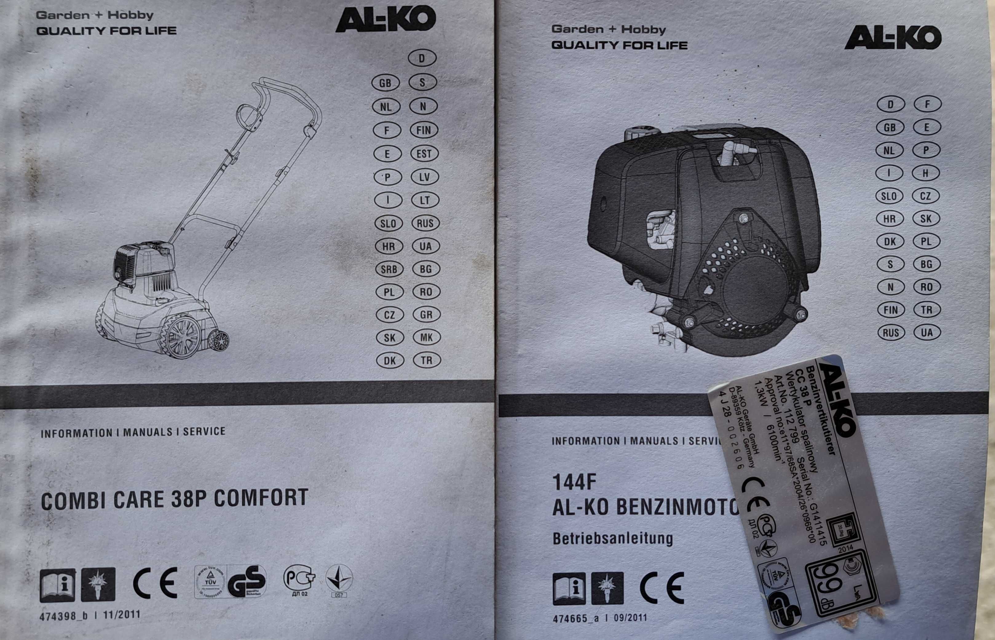 AL-KO Wertykulator Areator spalinowy COMBI 38 P COMFORT
