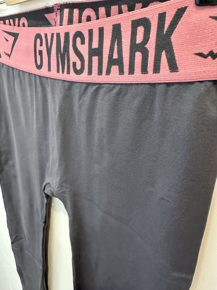 Леггінси gymshark fit leggings charcoal/dusky pink