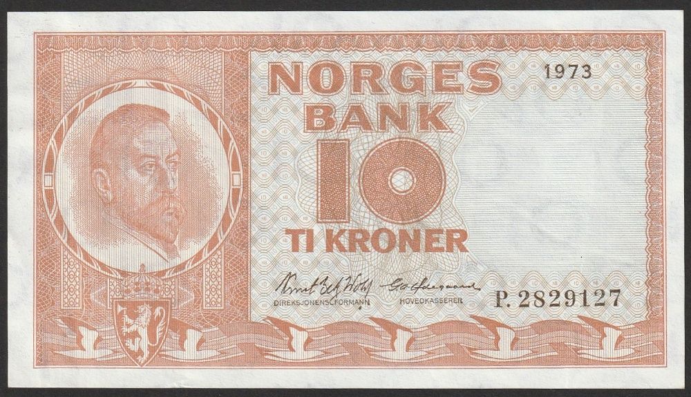 Norwegia 10 koron 1973 - stan bankowy UNC