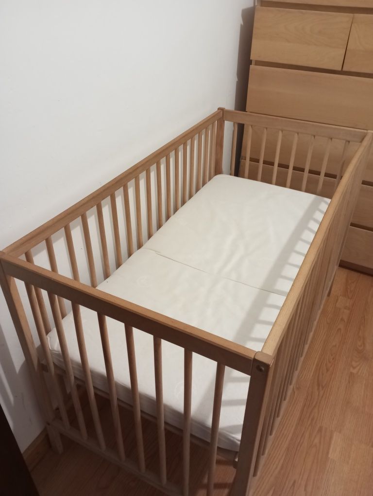Cama Berço Madeira e Colchão