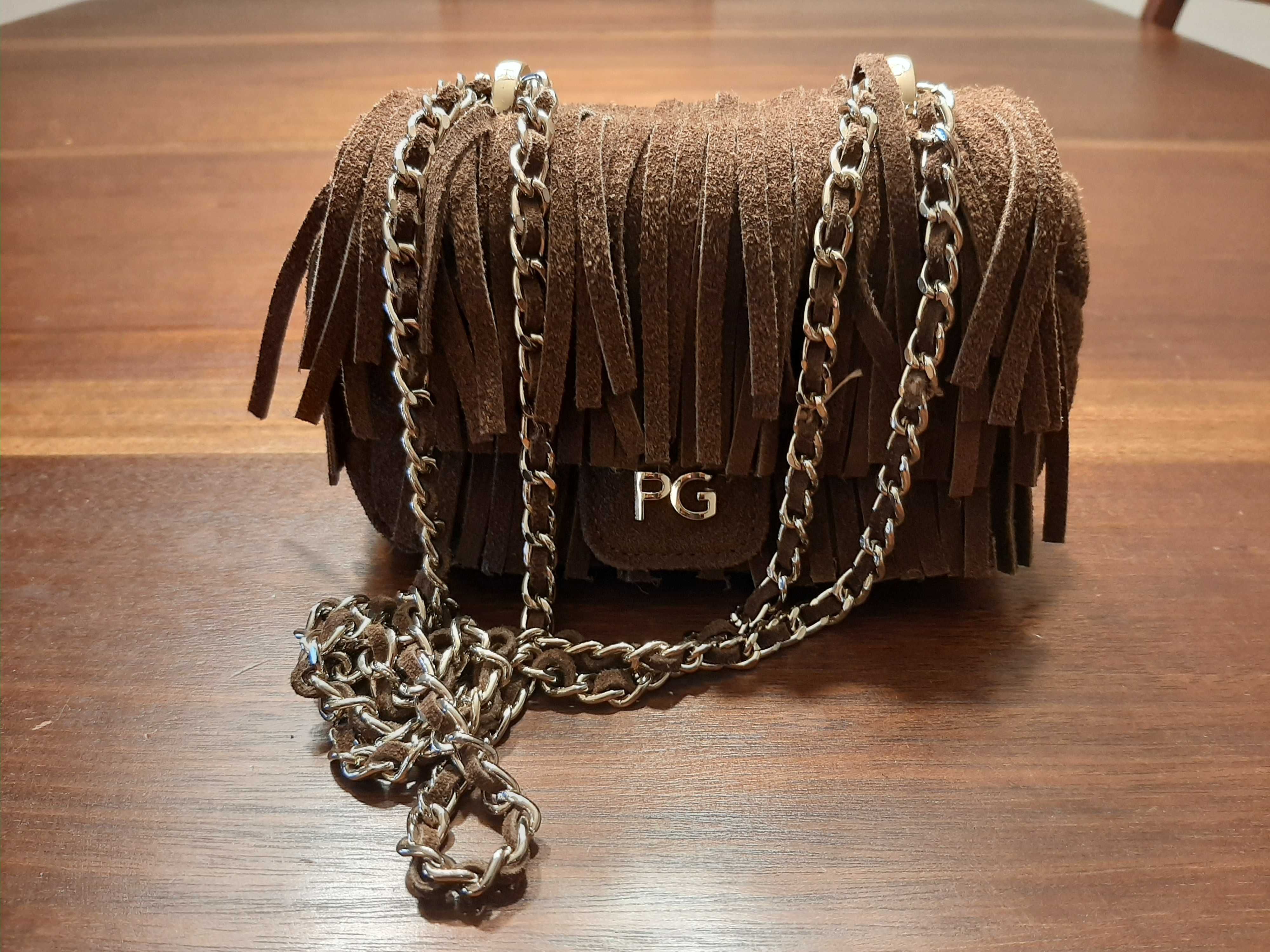 Purificacion Garcia: Pochete / Cross Body Bag Camurça 100% pele