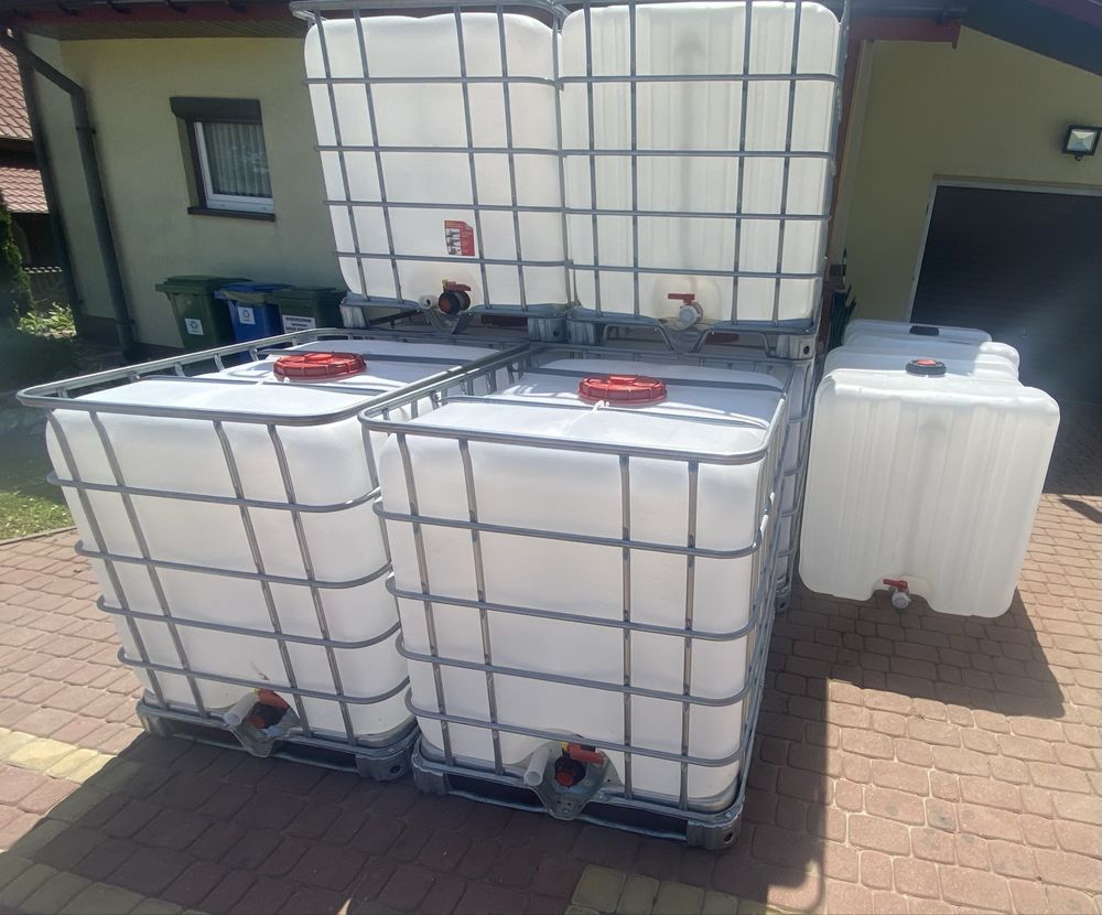 Zbiornik Paletopojemnik Mauzer 1000l Czysty F-Vat na paliwo, wode itp.